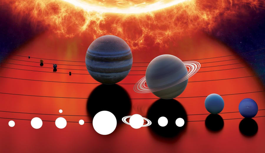 Månen och Mars i konjunktion